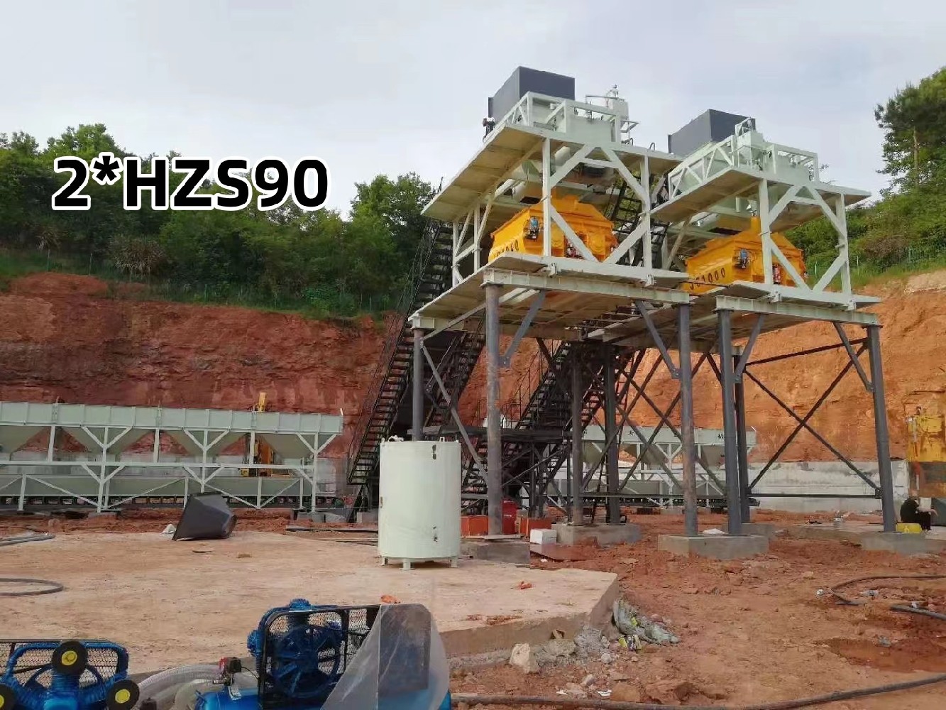 2* HZS90 двухлинейная смесительная установка